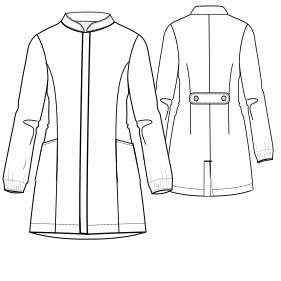 Patron ropa, Fashion sewing pattern, molde confeccion, patronesymoldes.com Medical coat 9803 UNIFORMS One-Piece
